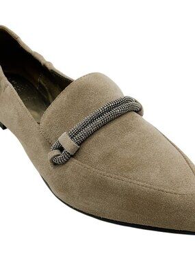 Brunello Cucinelli Brown Techno Raffia Flat Women 38.5 Monili Bead Embellishment Bead-embellished fringed leather slides | THE OUTNET main image 4
